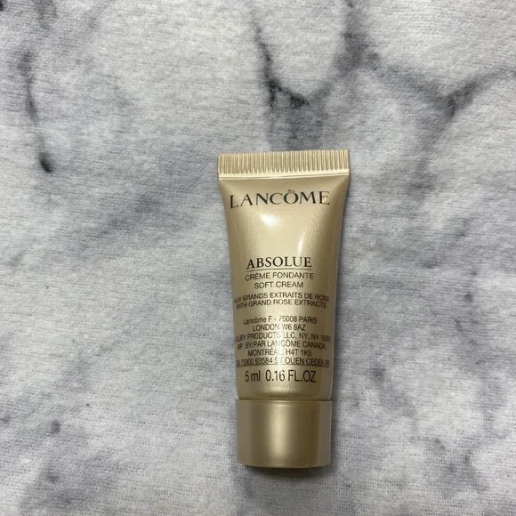 Lancome Absolue Beauty Gift Set-Gold Pouch,Eye Cream,Serum,2 Mascara,Lip-7pc-NEW